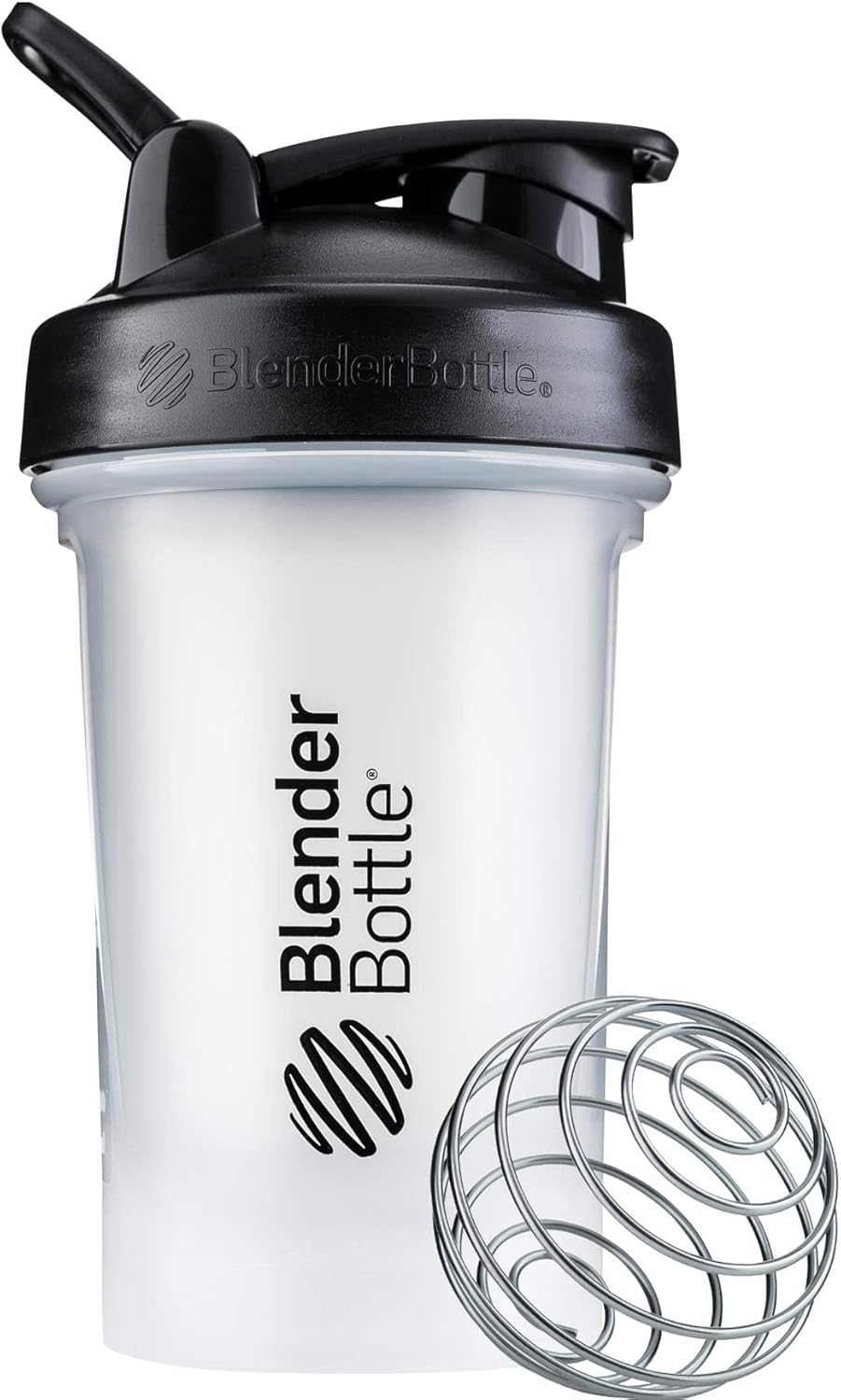 Blender-Bottle V2 Shaker Perfect for Protein Shakes and Pre Workout, 20-Ounce, Clear/Black