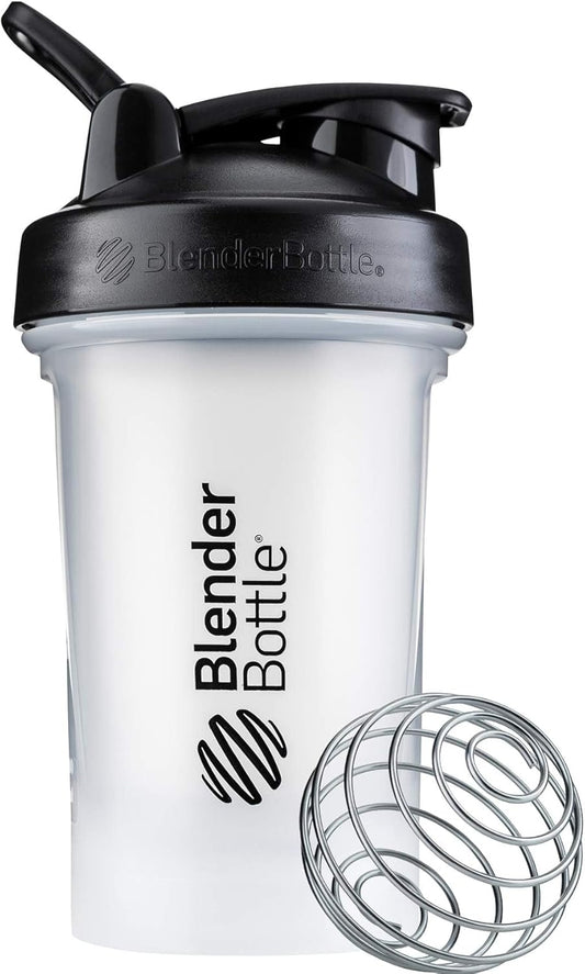 Blender-Bottle V2 Shaker Perfect for Protein Shakes and Pre Workout, 20-Ounce, Clear/Black
