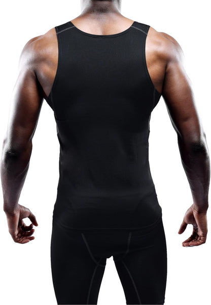 Men'S 3 Pack Athletic Compression under Base Layer Sport Tank Top