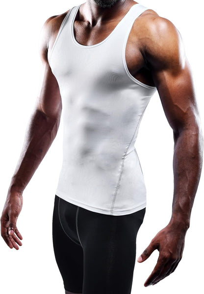 Men'S 3 Pack Athletic Compression under Base Layer Sport Tank Top